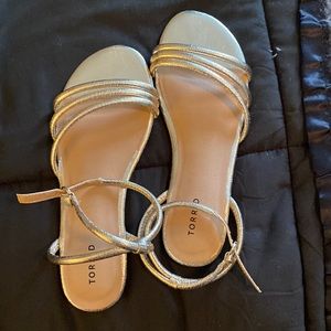 Gold Ankle Strap Flat Sandal